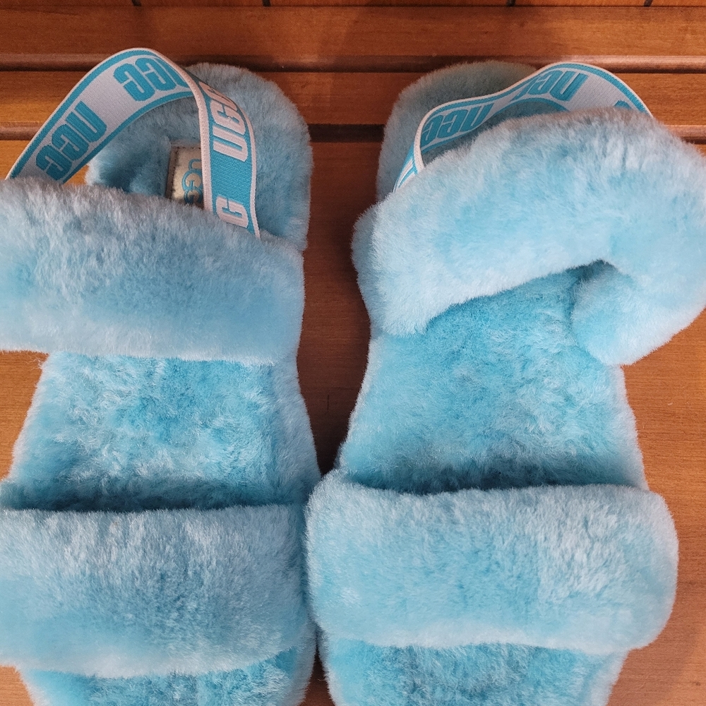 UGG Women's Oasis Blue Slide Slipper Sandals sz 5. New w/out tag - Picture 2 of 5